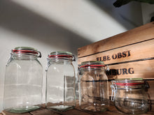 Load image into Gallery viewer, Four sizes of clip-top jars