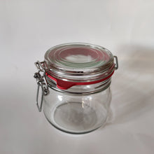 Load image into Gallery viewer, Clip-top jar with red rubber gasket and galvanized steel size 634ml
