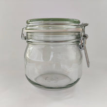 Load image into Gallery viewer, Clip-top jar with white rubber gasket and stainless steel size 634ml
